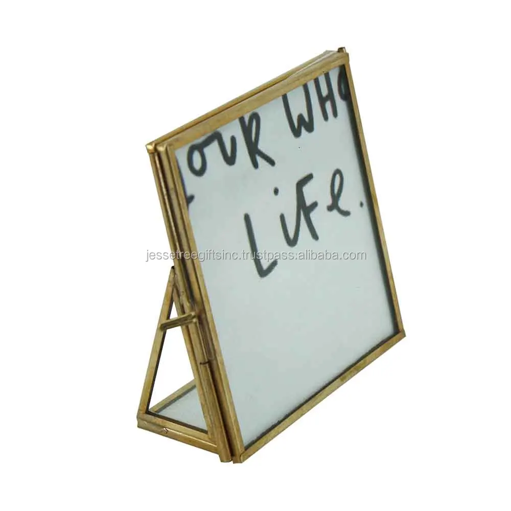 Modern Style Metal & Glass Tabletop Photo Frame With Black Powder Coating Finishing Best Quality For Home Decoration