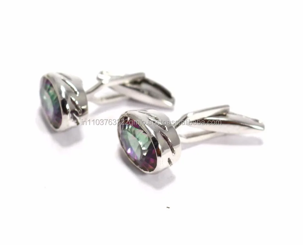 Мужские Запонки ручной работы из серебра 925 пробы с уникальным дизайном и аметистом