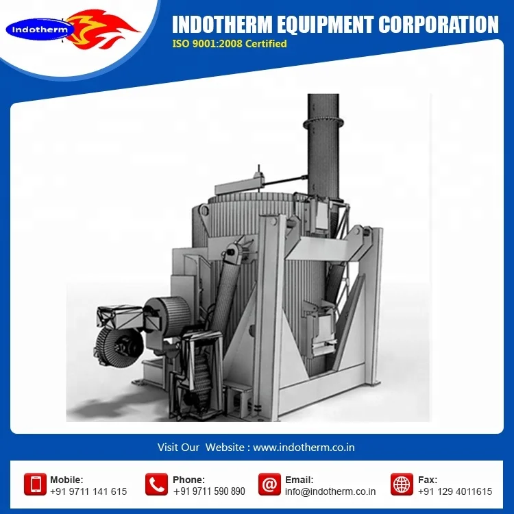 500 kgs Capacity Brass Melting Gas Fired Tiling Furnace for Equipped with Morgan Crucible and Modulating Burners