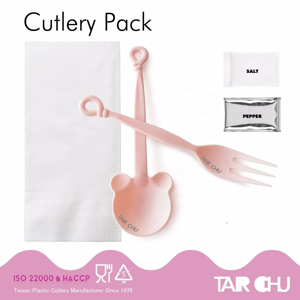 Made In Taiwan Heavy Duty Heat Resistant Plastic Cute Cutlery Set