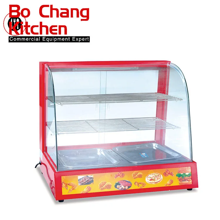 Professional Fast Food Industrial Table Food Warmer Display Showcase