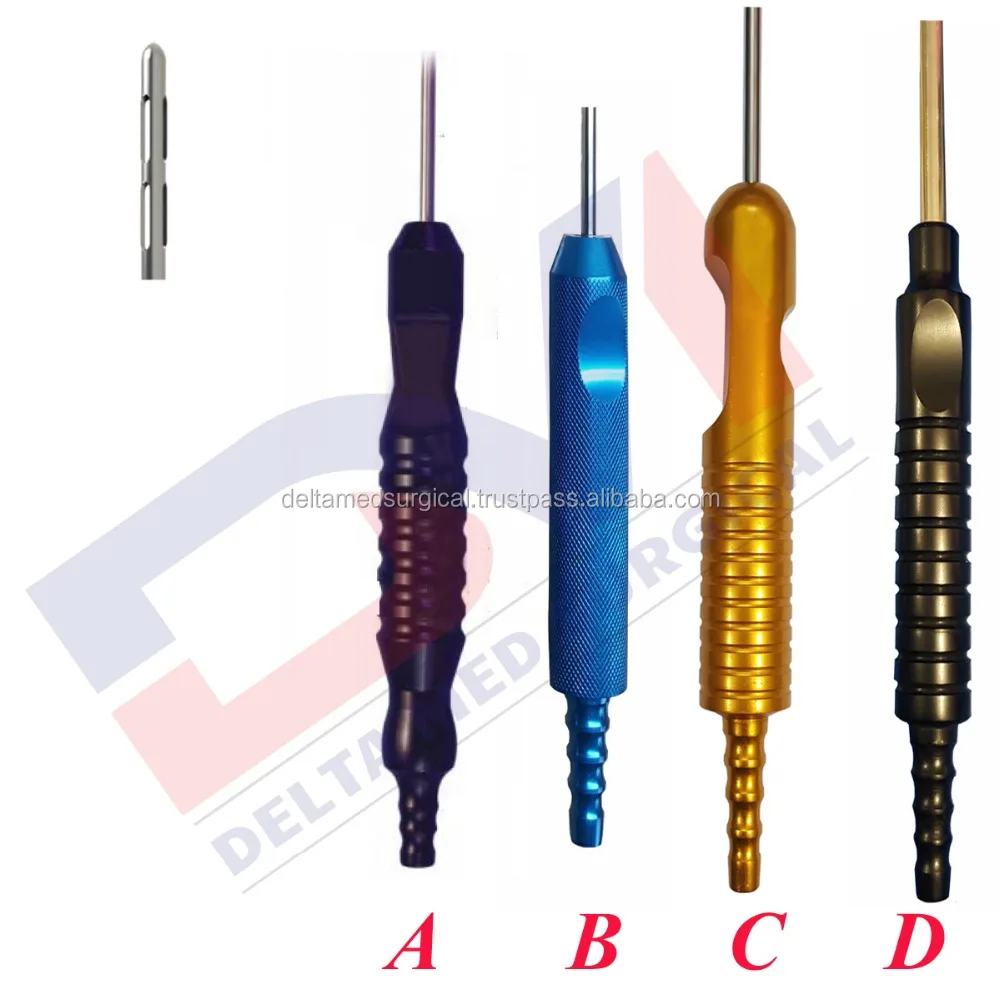 Bayonet Infiltrator liposuction cannula with one piece handle From Delta Med Surgical