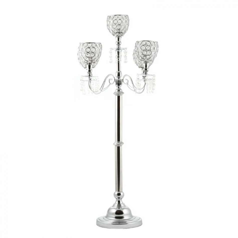 crystal candelabra wedding centerpieces for table