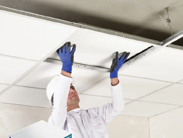 
High Quality PVC coated gypsum ceiling tiles 60x60cm 