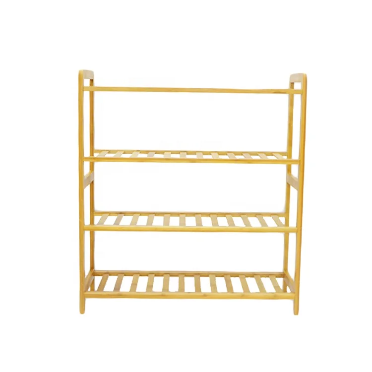
Bamboo Shoe Rack 4-Tier 12-16 Pairs Entryway Shoe Shelf Storage Organizer 