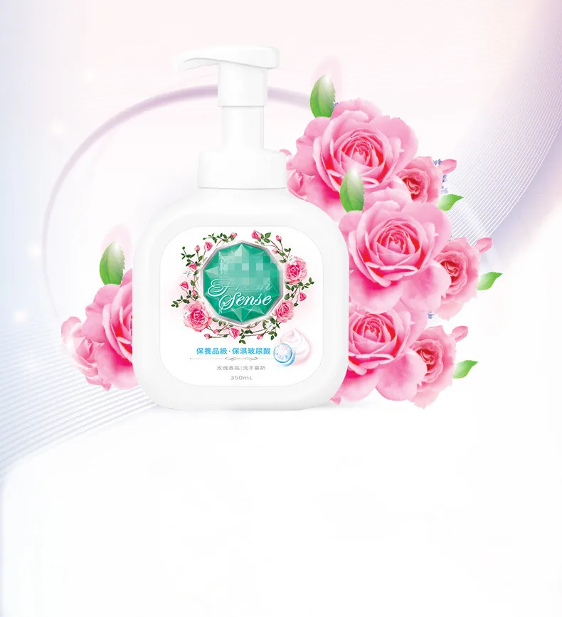 
Cleansing moisturizing herbal hand lotion mousse hand soap rose scent 350ml hand soap 