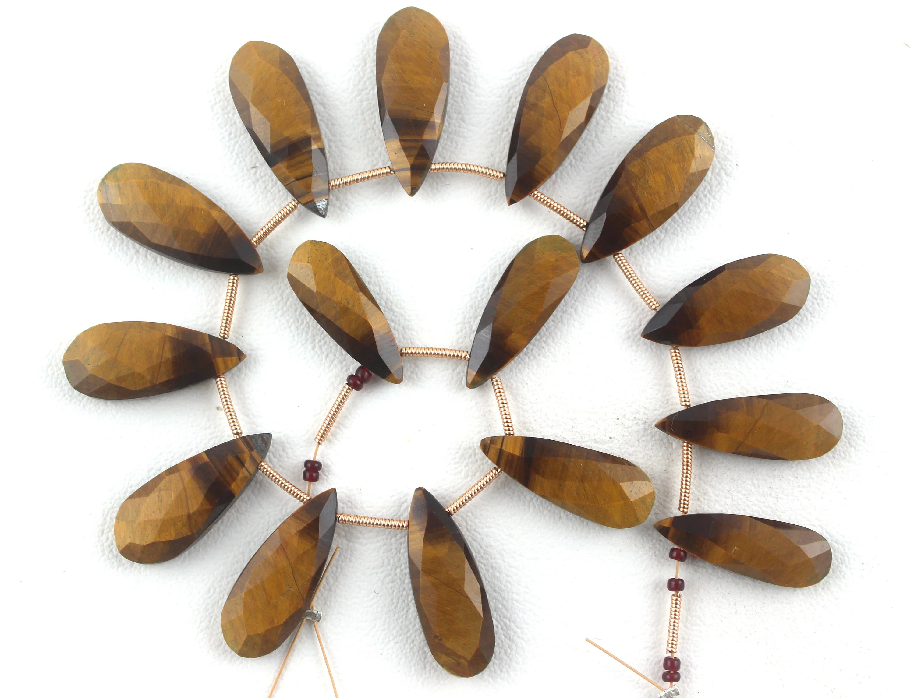 Awesome Quality 1 Strand Natural Brown Tiger Eye Gemstone Beads Crystal Star Shape Briolette for Jewelry Making