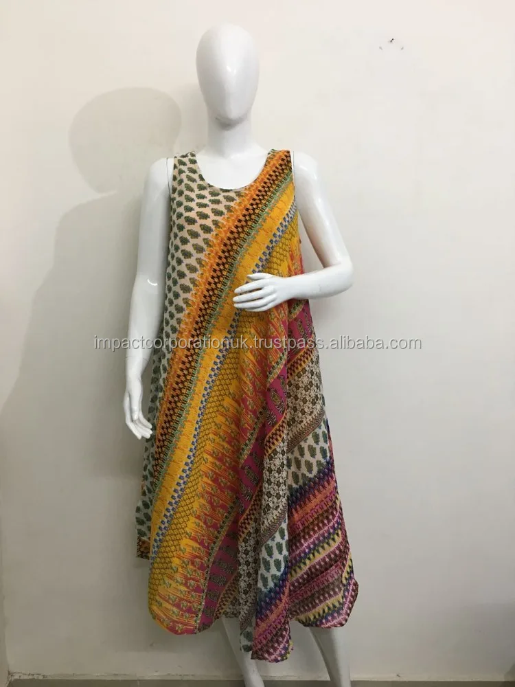 Coastline Exclusive Plaid Pattern Maxi Dress Casual Beach Umbrella Cut with Long Stretchable Lining Evening Collection