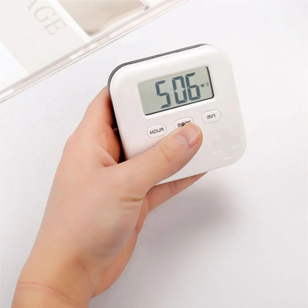 Unique Electronics 5 Alarm Pill Box Organizer with Vibration Alarm Reminder