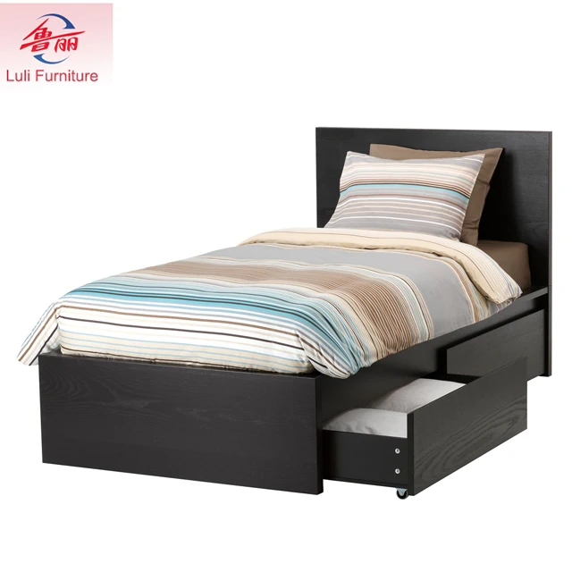 simple design wooden king size bed frame