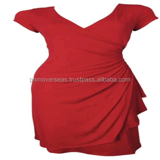 Red evening Wrap shot party Dress