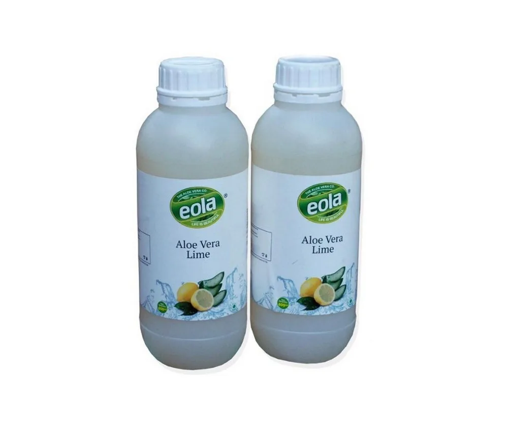 Glowing Skin Care and Immunity Builder Eola Aloe Vera Lime Juice 600ml (Pack of 2 ) from India