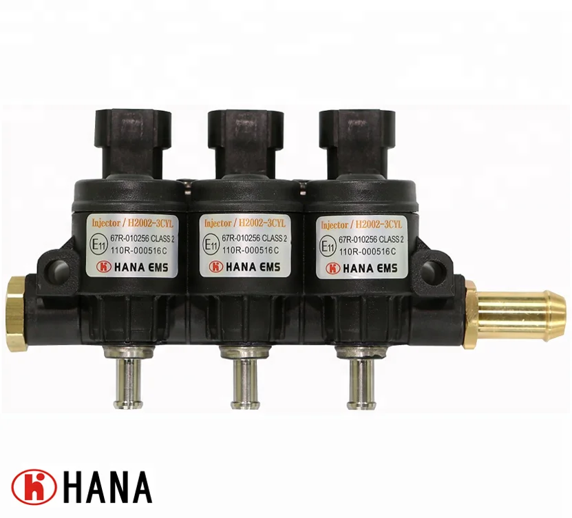 
HANA High-durability H2002 3cyl & 4cyl GAS fuel rail injector with ISO 15500 