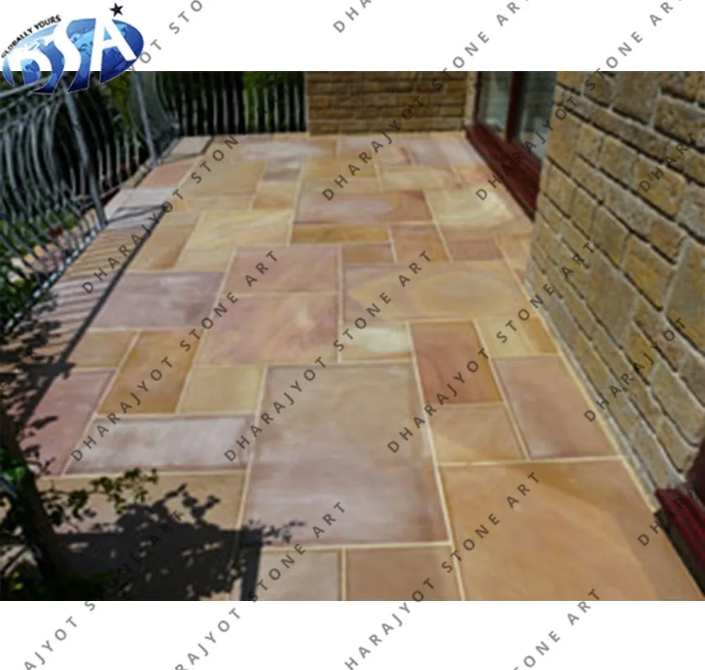 India Wholesale High Quality Natural Pink Rainbow Sandstone Tiles/Slabs/Blocks From