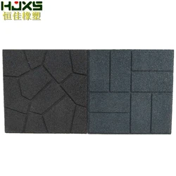 Eco-Friendly Garden Pavers Recycled Rubber Square Stepping Stones