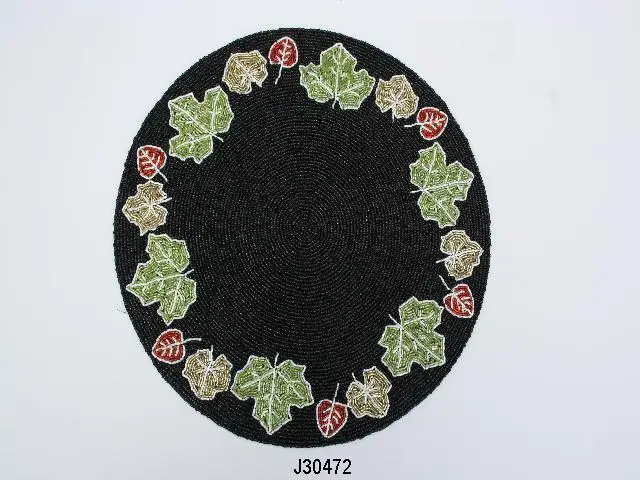 
Glass beaded Table mat with patterns other colours also available 