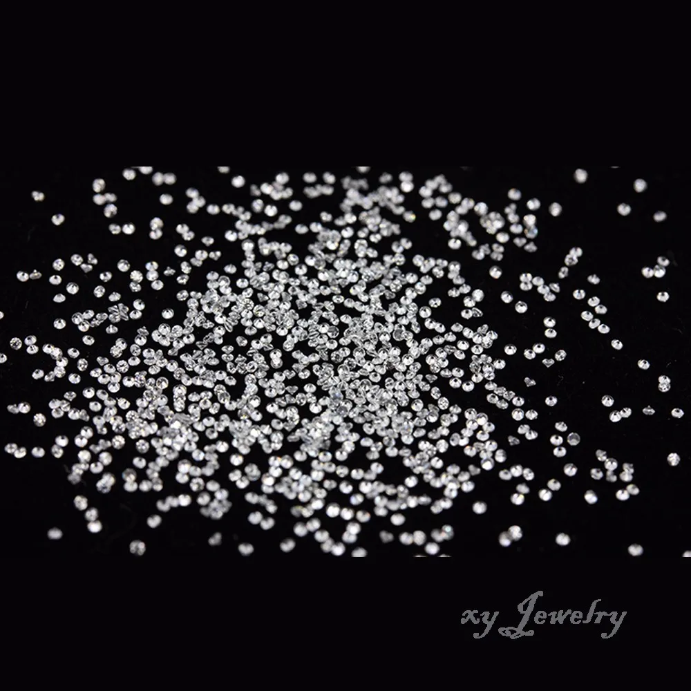 Hot selling 0.8mm AAA/AAAAA Grade Round Shape White Gemstone Zircon