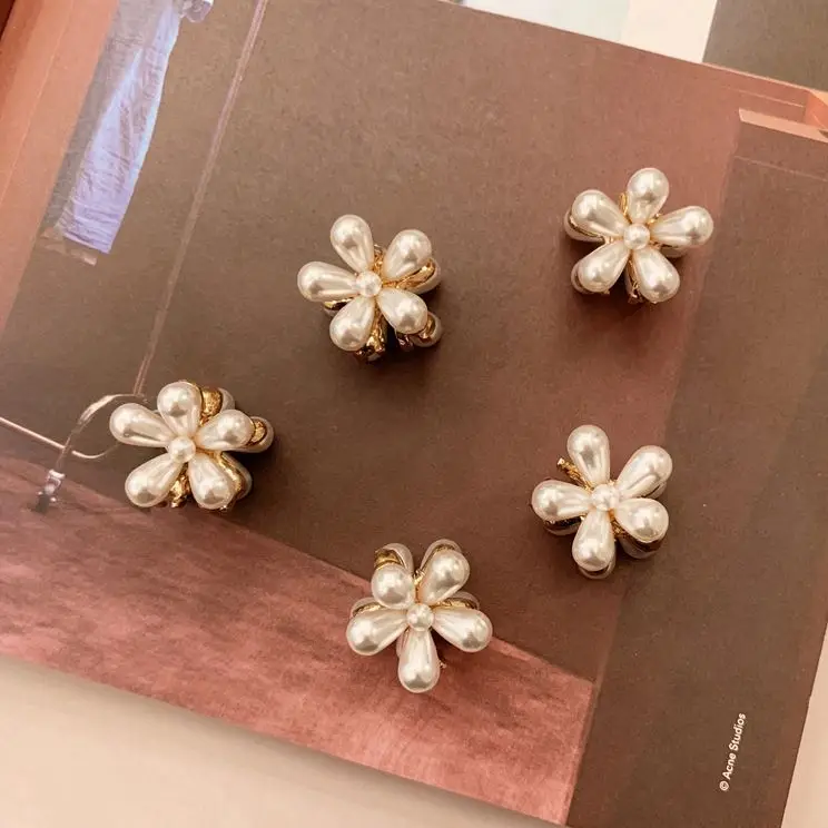 Fashion Women New Design Girls Hair Accessories Small Hair Claws Metal Gold Flower Hair Claw Clip