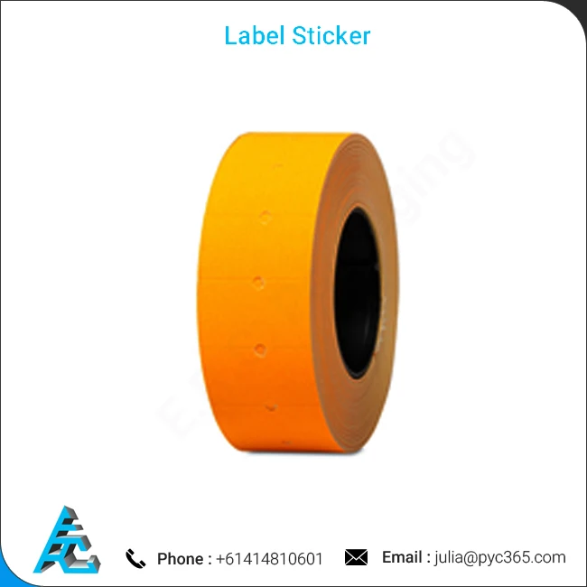 Supermarket Custom Blank Paper Label Adhesive Sticker Roll