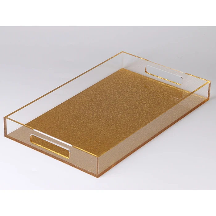 Прозрачный акриловый двойной поднос с буквами элегантный недорогой высококачественный глянцевым покрытием оптовая