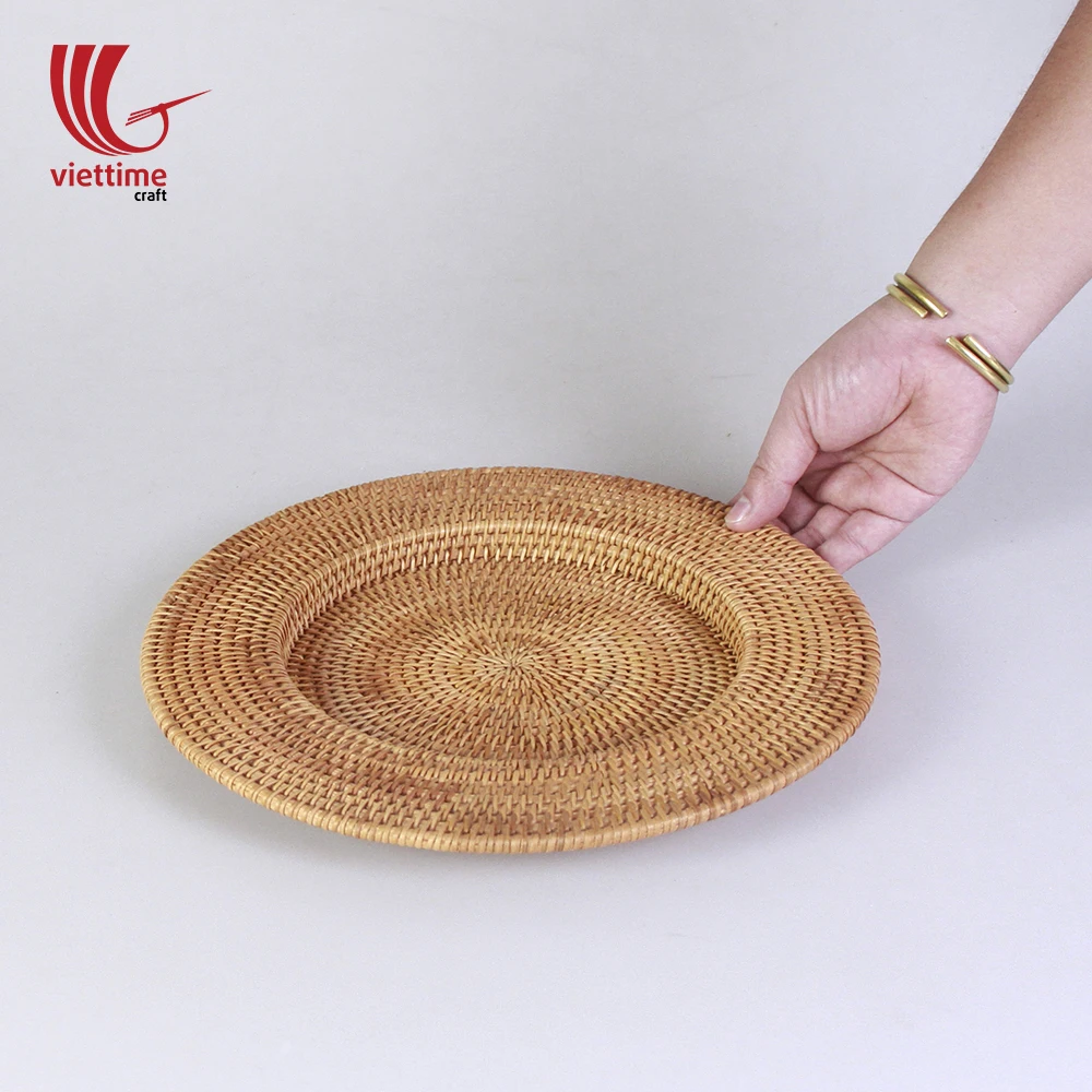 Hot Sale!!! Round Natural Rattan Charger Plate, Elegant Woven Charger Plate Wholesale