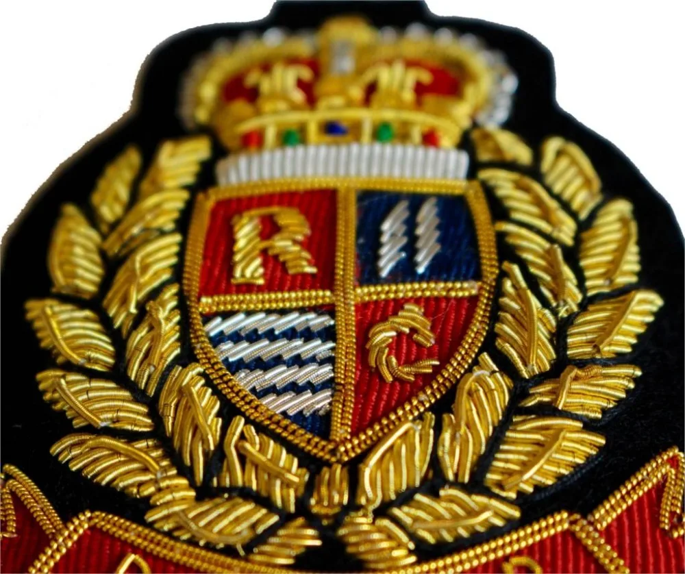 
Handmade Embroidery Bullion Wire Badges 