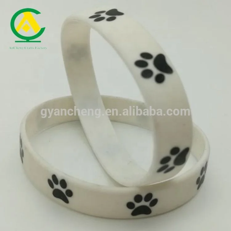Dog Paw Print Silicone Bracelet s s