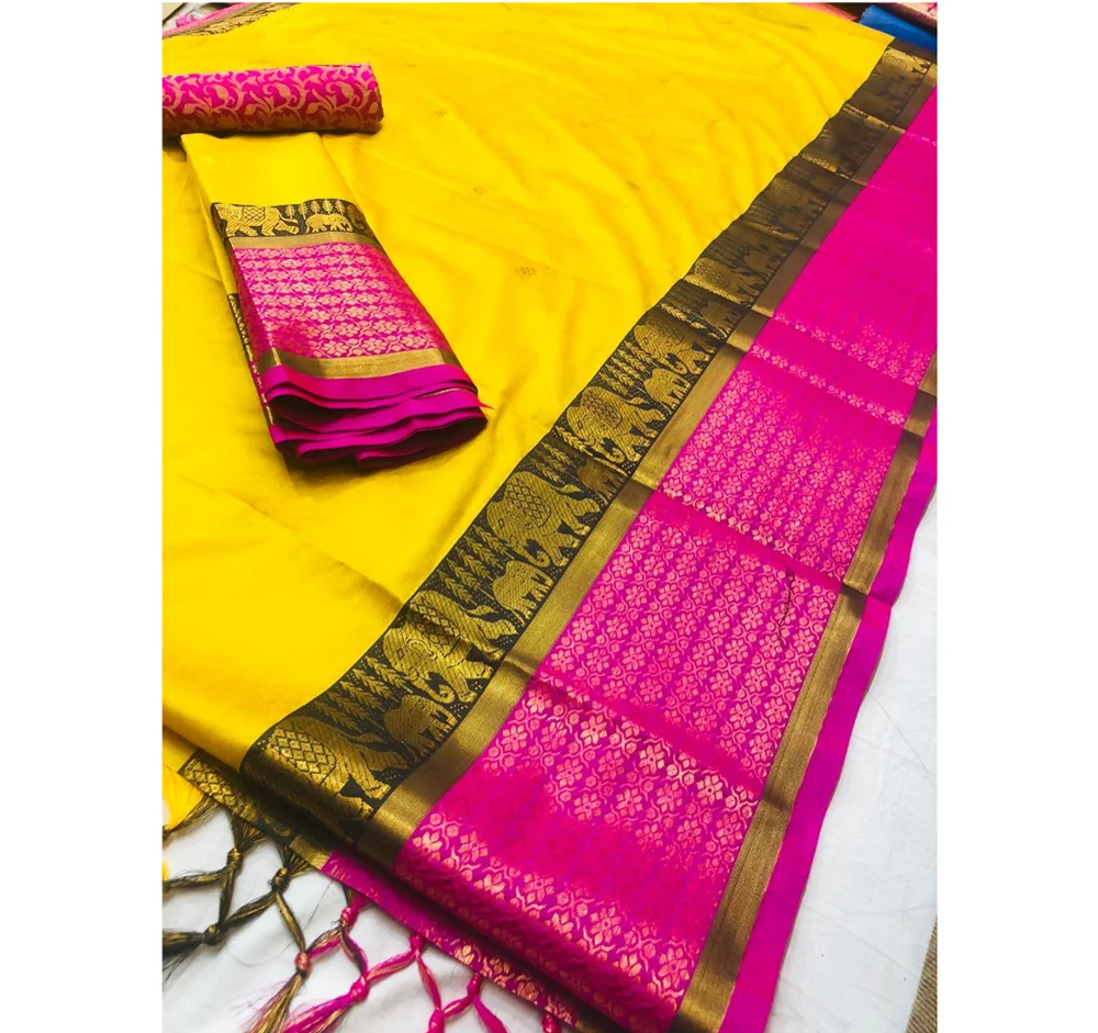 Лучшее дизайнерское традиционное сари R & D с индийским принтом, зеленая вечерняя одежда, свадебная одежда из Моха, сари