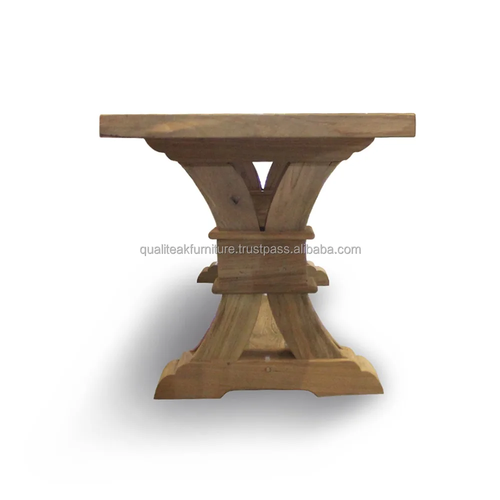 Recycle Teak Dining Bench Solid Wood With Antique Distressed Finish