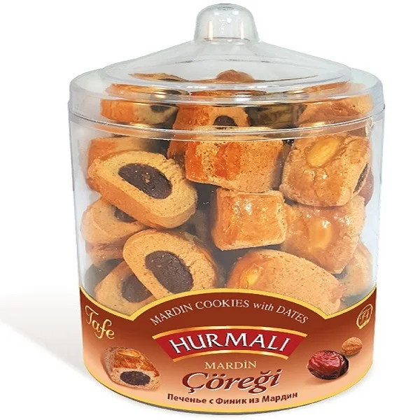 Tafe Mardin Mamoul Cookies with Dates and Almonds in Plastic Jar 600g - 287 code