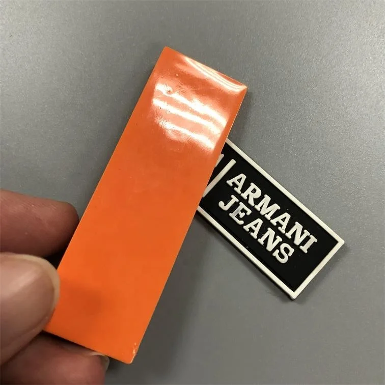 Custom pvc 3d clothing embossed rubber patch tag