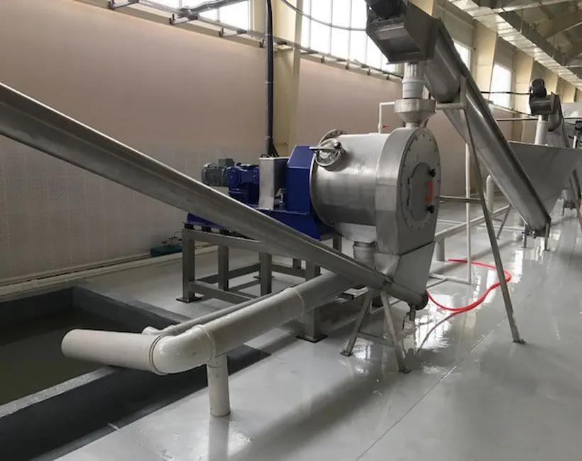 
SCREW CONVEYOR UNDER CENTRIFUGE for SALT PROCESSING 