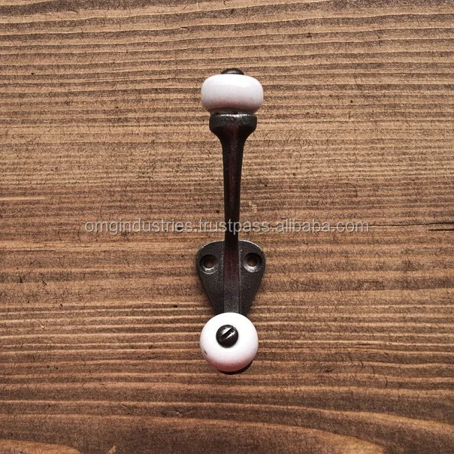 OMG Inudstries  heavy duty cast iron ceramic ball hat & coat hook single hat coat hook wholesale products