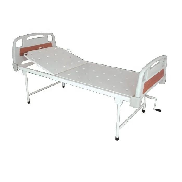 Single Function Hospital Medical Bed with Fowler Position Steel/Metal Adjustable Crank for Patient Comfort