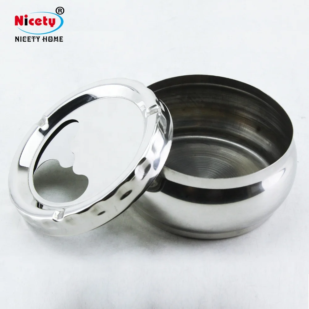 Round spinning stainless steel ashtray smokeless ashtray customised ashtray