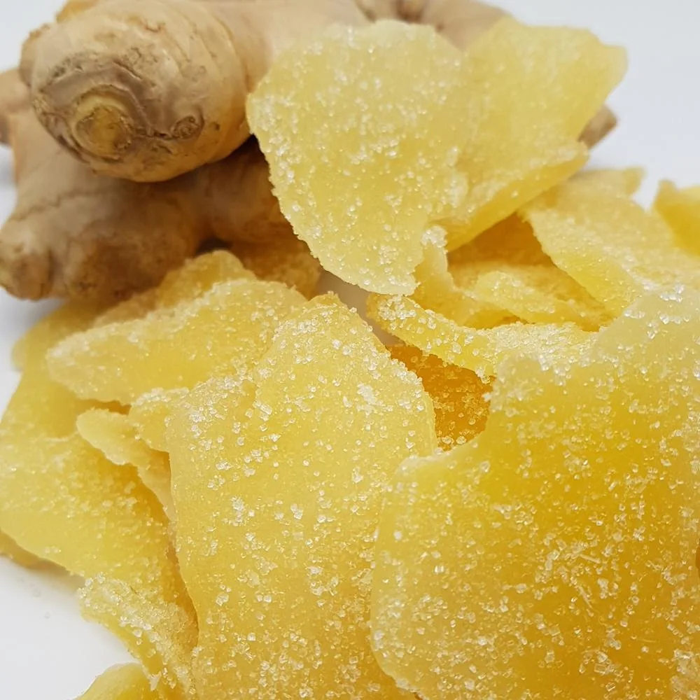 
Dried dehydrated ginger slices with cryslized sugar Thailand 
