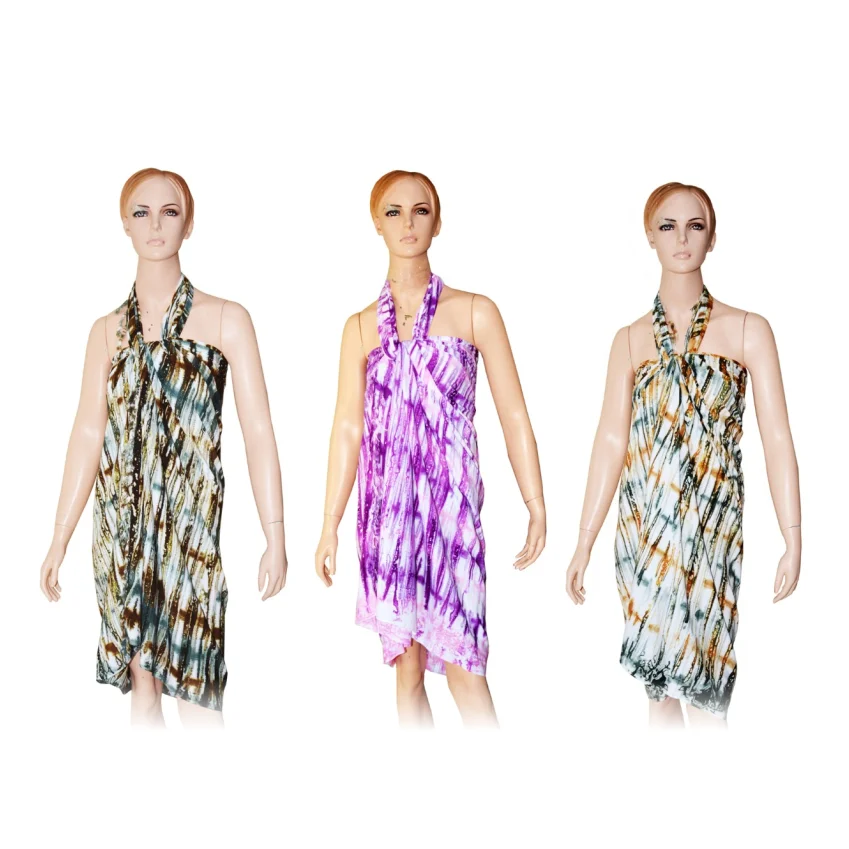 Unique and Colorful Hippie Tie Dye Sarong Rayon Fabric