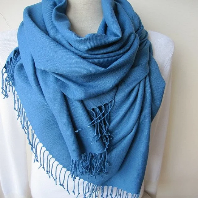 viscose pashmina  BEST shawl Wholesale plain wedding solid color custom design  scarf for women Customize Print
