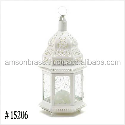 Lantern White Home Decorative Metal Taj Mahal Lantern White Lanterns Wedding Decoration Ornament Handmade