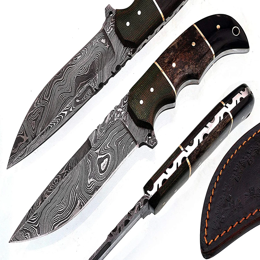 Custom Handmade Damascus Steel Hunting Knife
