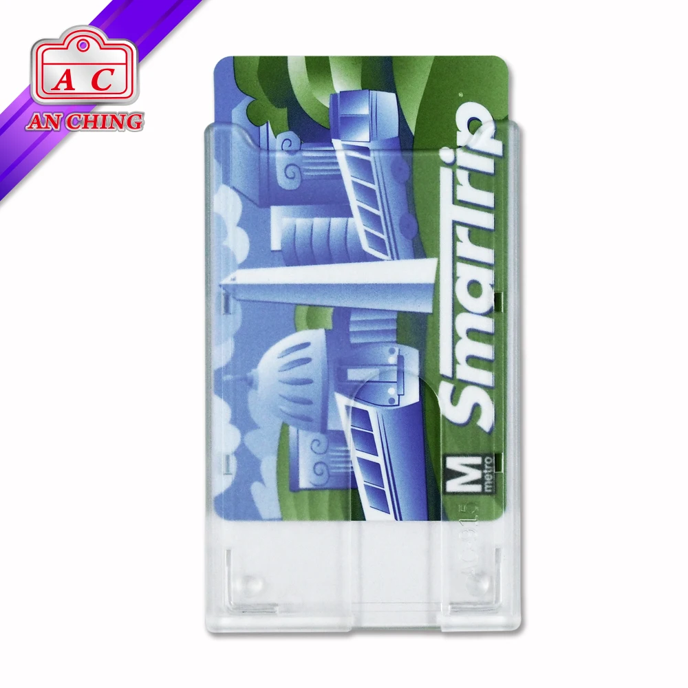 Vertical Hard Plastic ID Name Card Holder