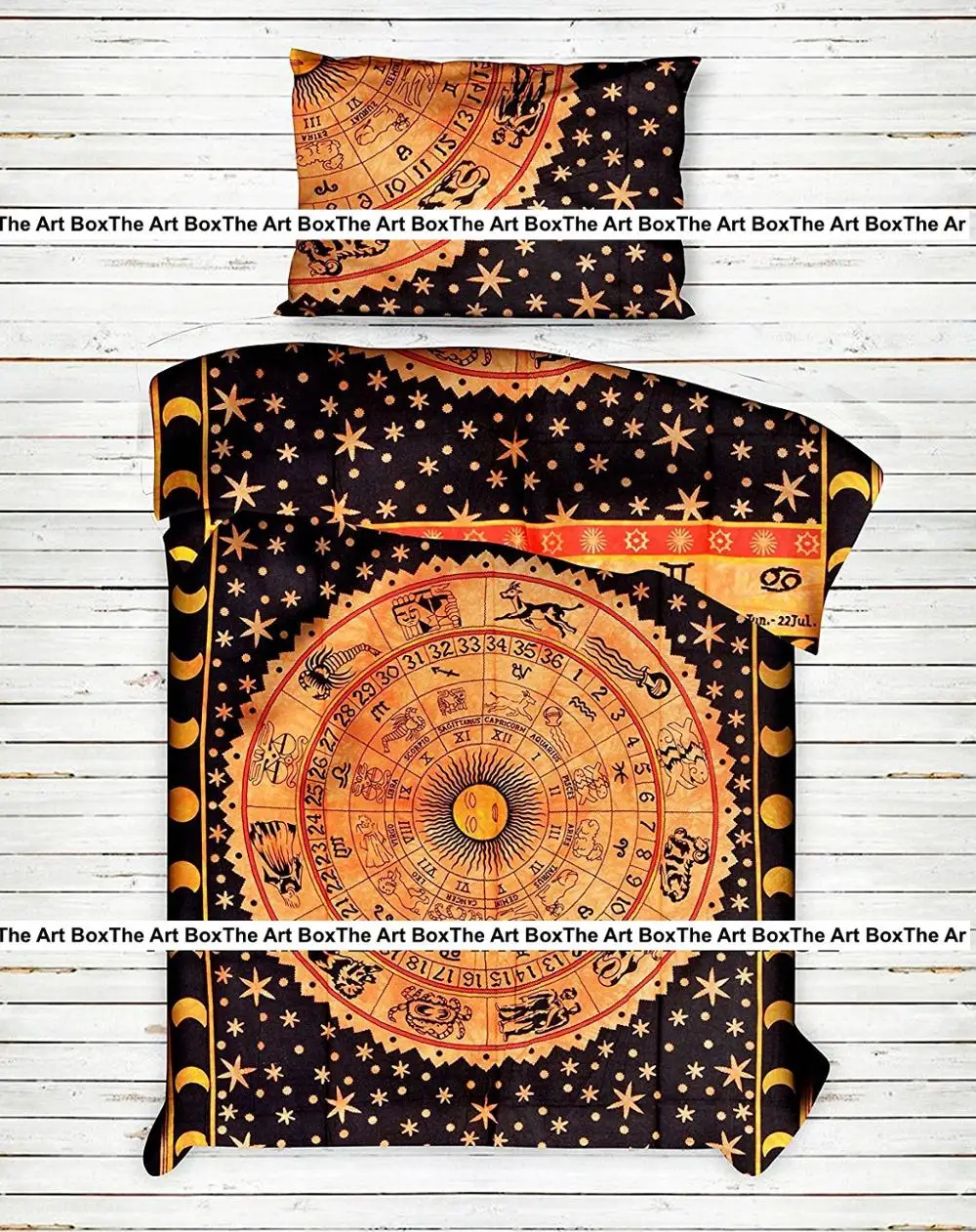Zodiac Mandala Duvet Cover Indian Quilt Doona Cover With Pillow Coverlet Bohemian Bedding Bedspread