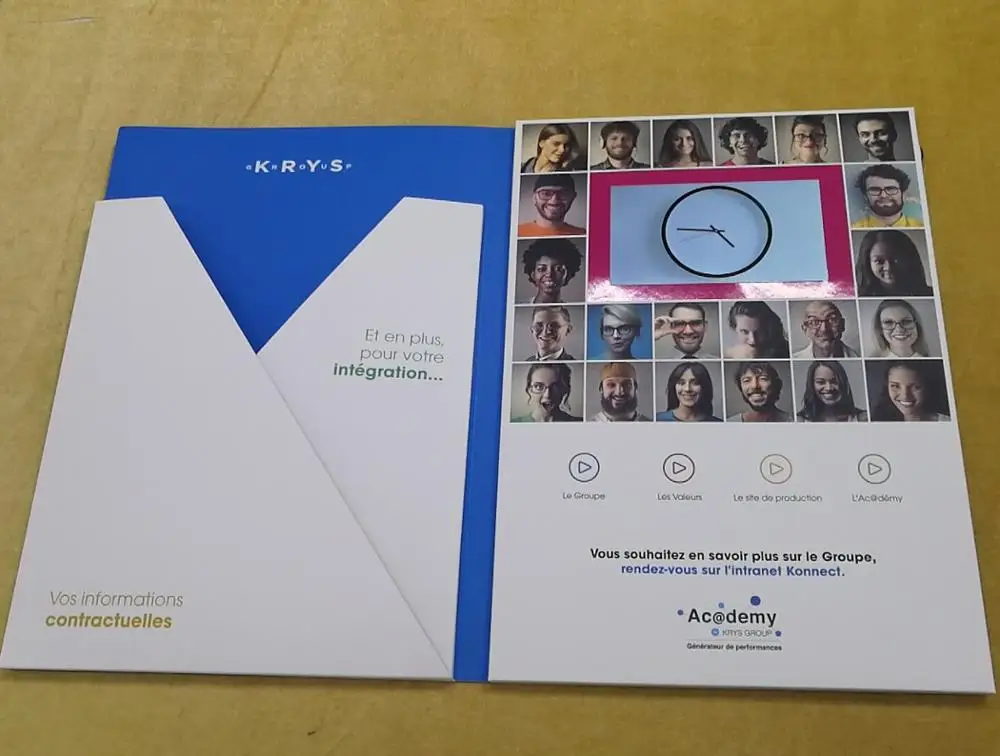 2021Newest Video Mailer Postcard with Pocket Function 9inch HD Screen Video Magazine Leaflet Brochure Unique Video Promotion