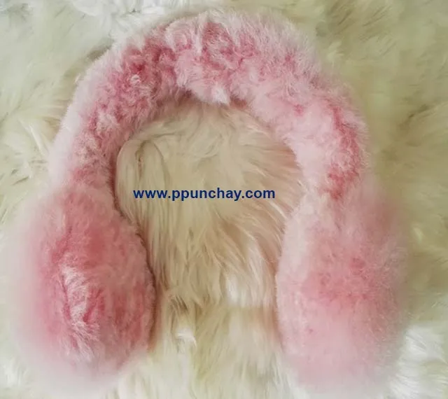 Baby Alpaca Ear muffs, Soft fur Baby Alpaca Earmuff Ppunchay Peru