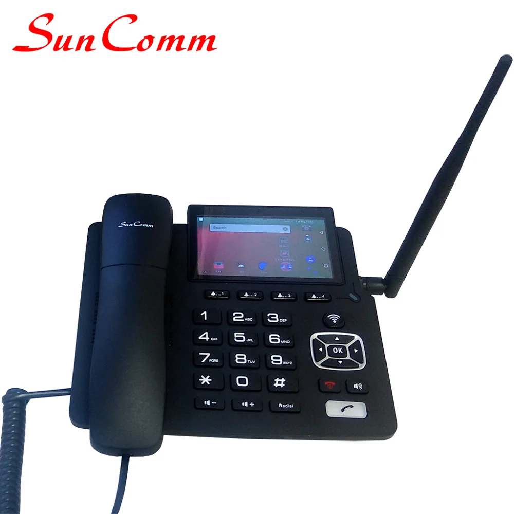 Сенсорный экран 4 аппарат не привязан к оператору сотовой связи стационарный беспроводной стационарный телефон с мобильными микрoуправлением слушения SC-9030-4GT