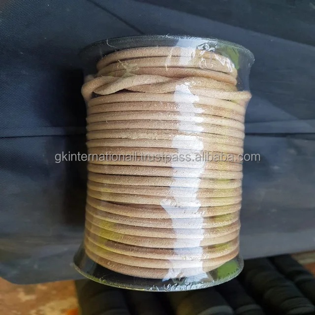 5mm Natural color leather cord