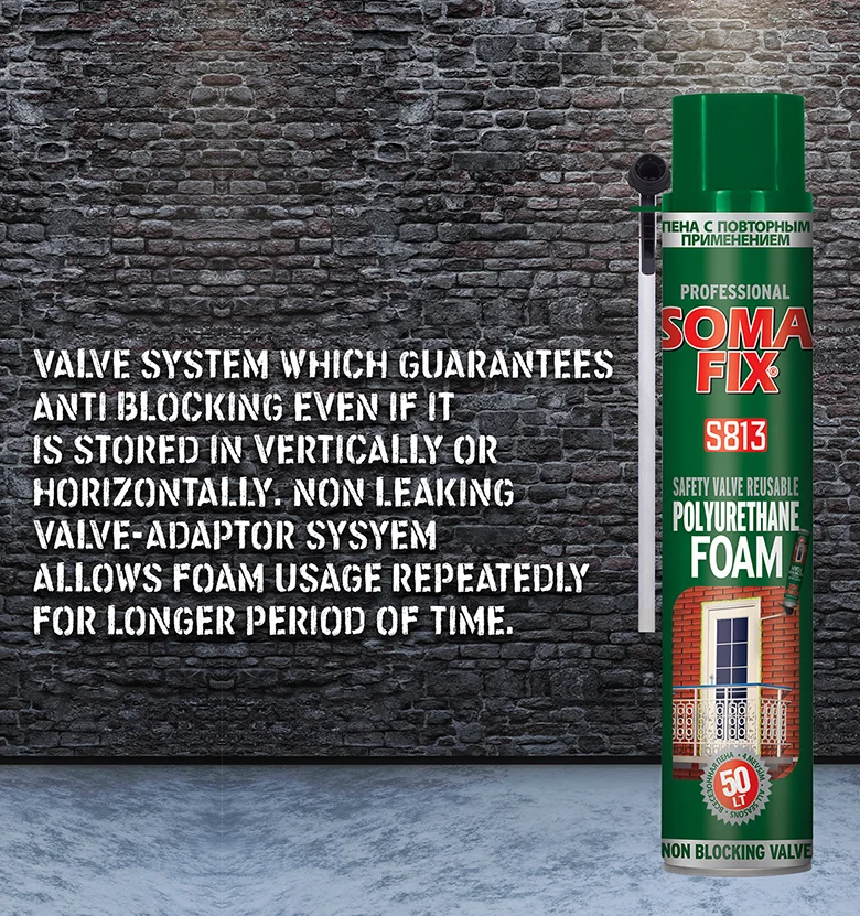 SOMAFIX 750 Ml REUSABLE Polyurethane Foam - Handheld