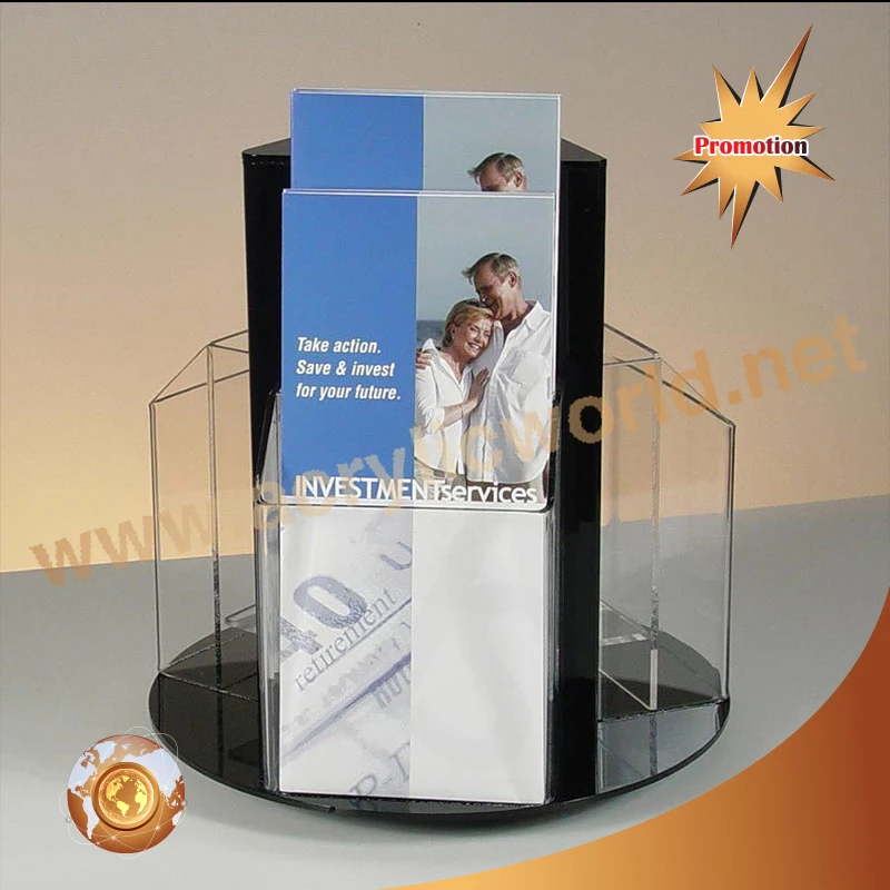 Customized 4 sides acrylic brochure holders display/acrylic brochure holder for a5 literature/acrylic brochure display racks brochure display rack
