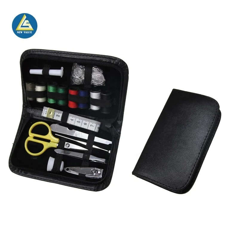 Portable Travel Sewing Kit Bag Set Including Household Thread Measure Pin Needles and Spools for Needlework