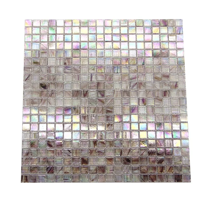 Bathroom Kitchen Backsplash Purple Goldline Iridescent Pearl Glass Mosaic Tile